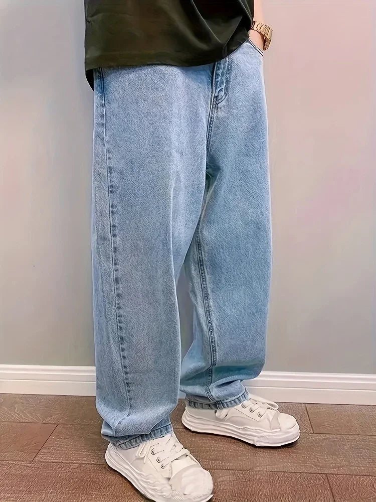 Baggy Jeans Met Elastische Enkels