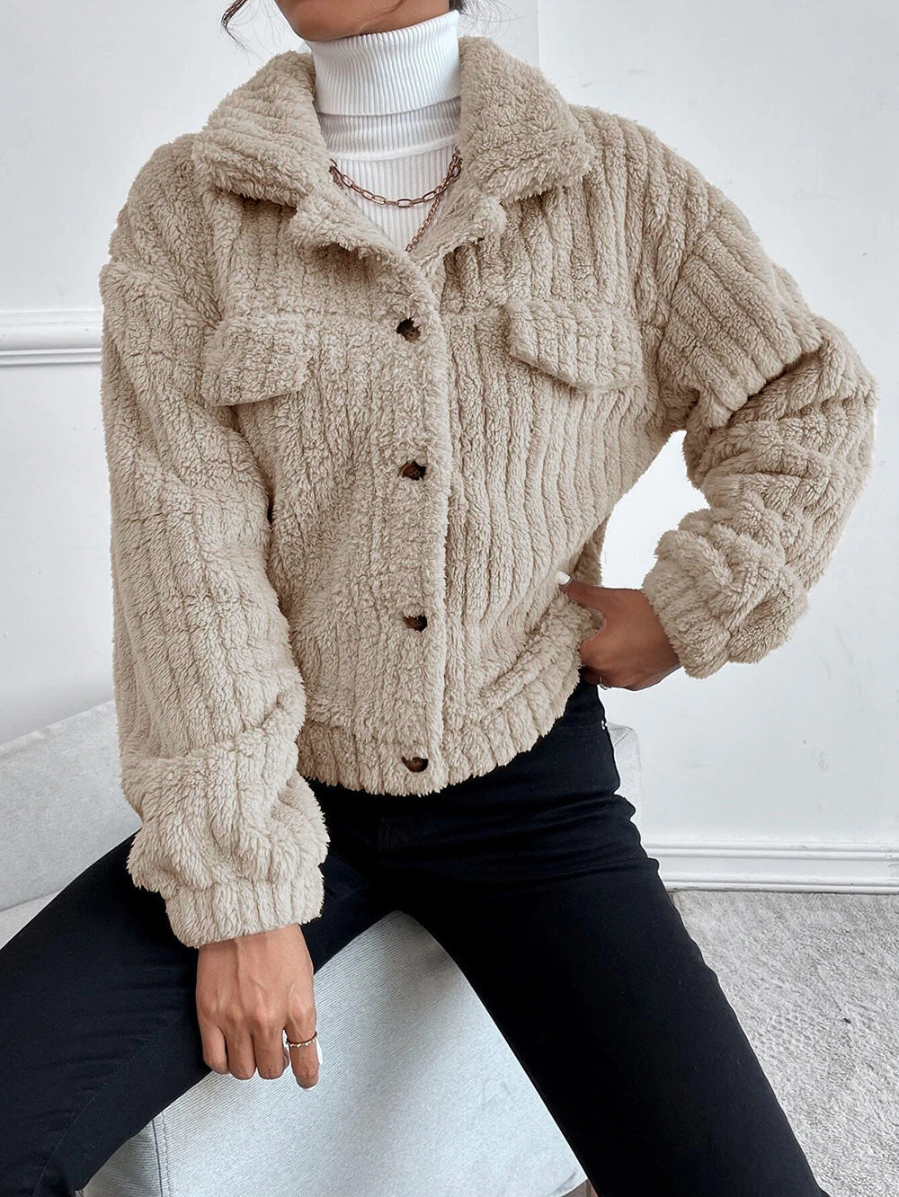 Grofgebreide Teddyjas Voor Dames – Warm & Stijlvol Voor Herfst En Winter