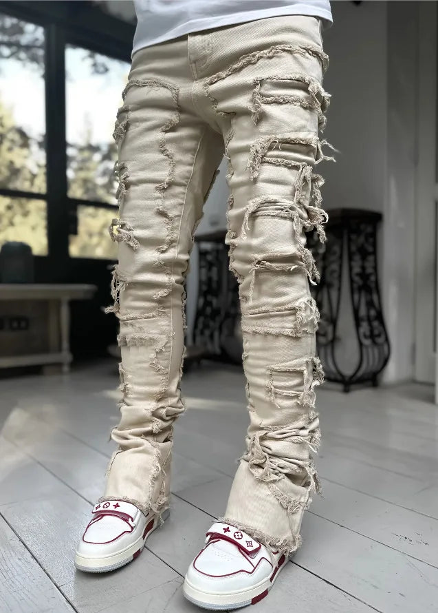 Ripped Stacked Jeans Heren