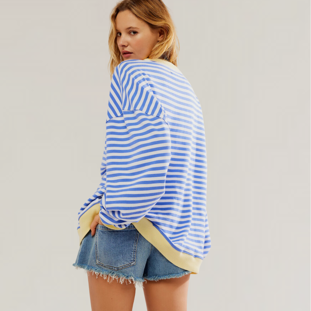 Oversized Trui Met Streepdesign