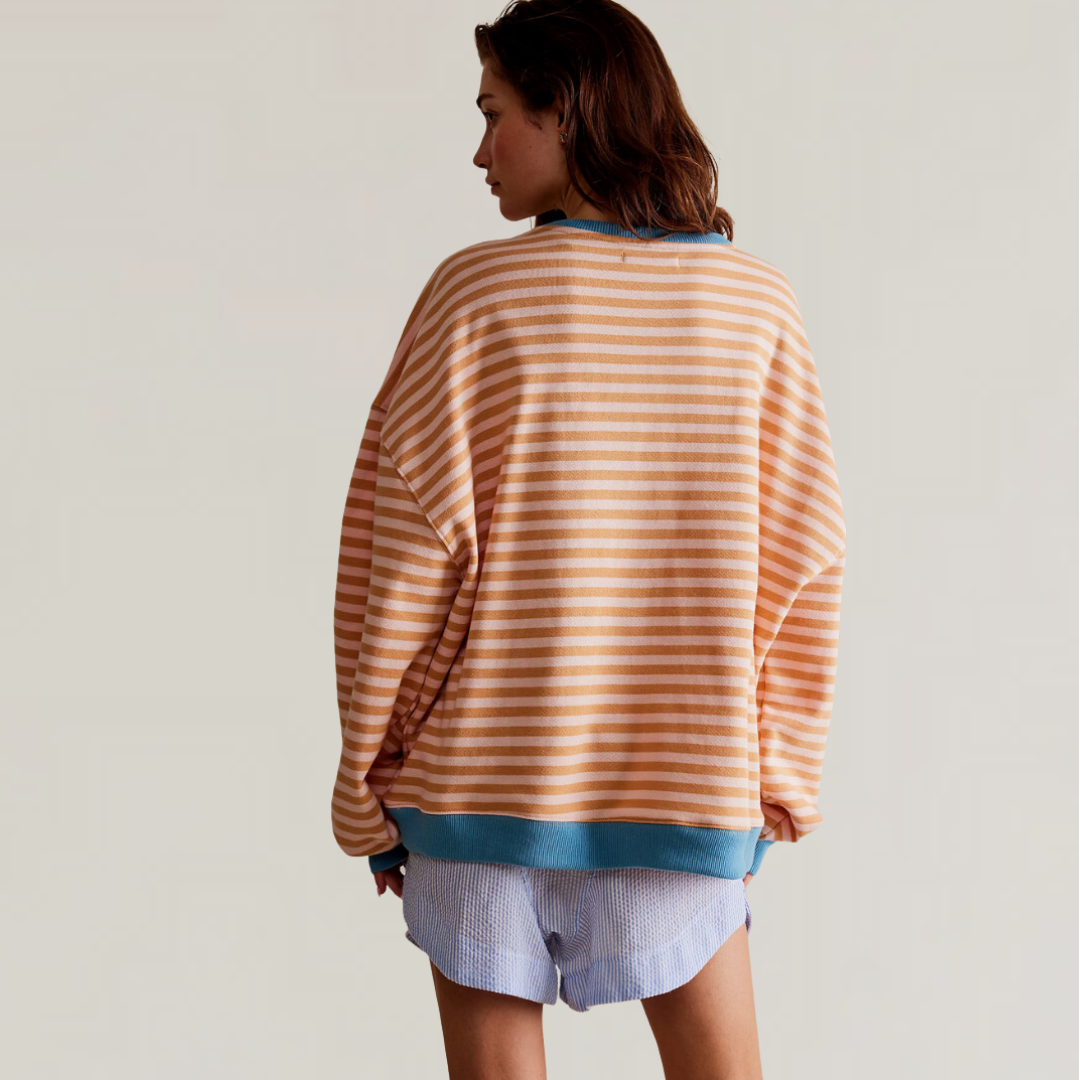 Oversized Trui Met Streepdesign