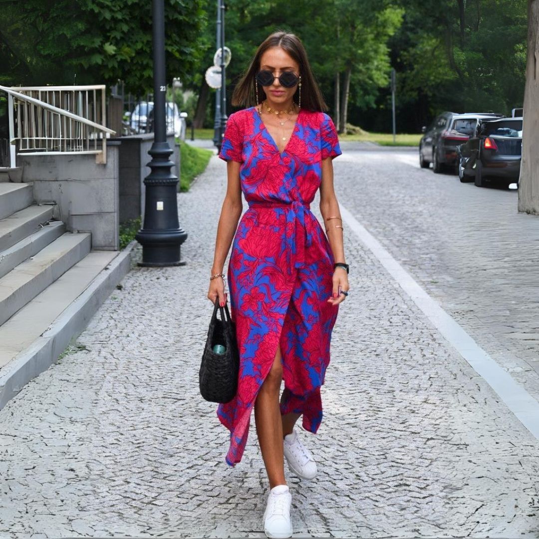 Dames Wikkeljurk Met Bloemenprint En Ceintuur – Lente, Zomer En Citywear