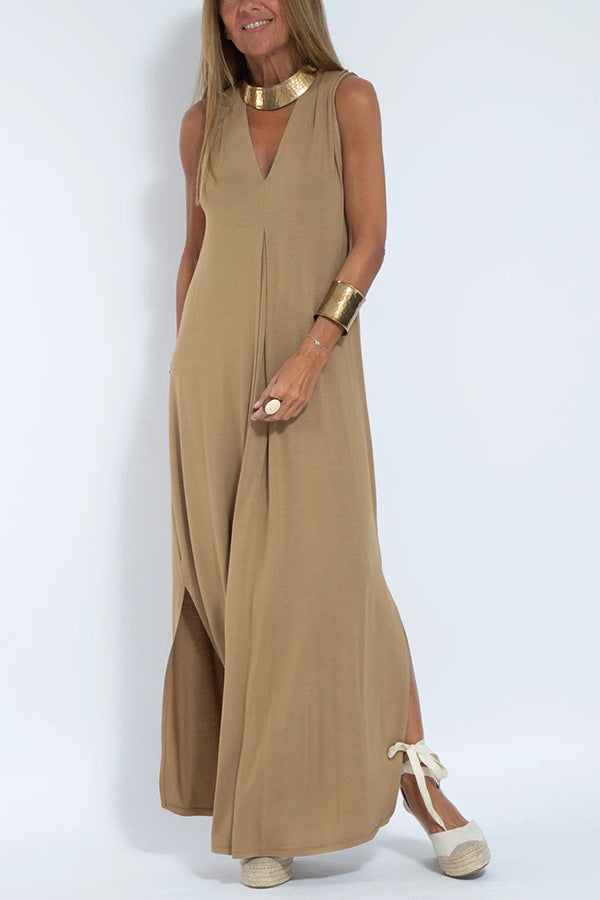 Lange Damescardigan Met Mouwen En Maxi Jumpsuit – Stijlvolle Co-Ord Set Met Elegante Flair