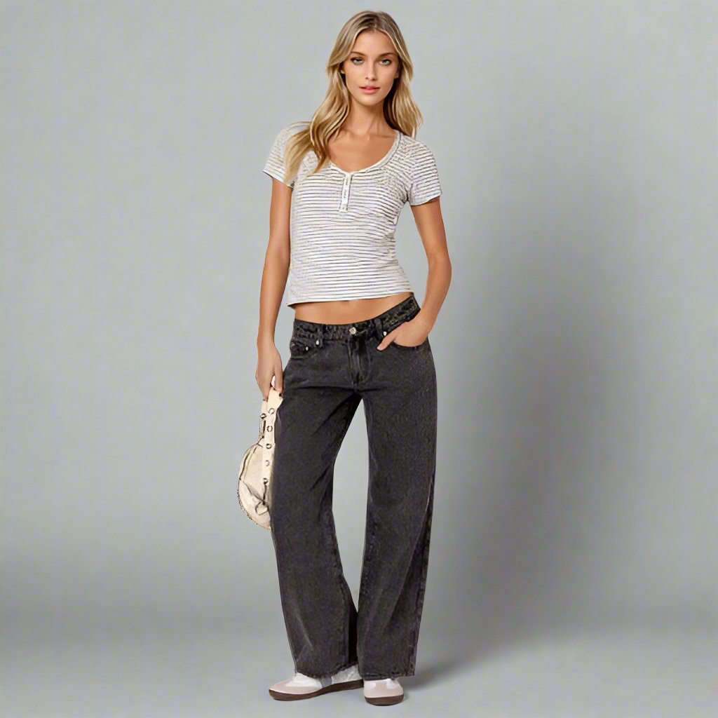 Low-Rise Jeans Met Lage Taille & Stretch