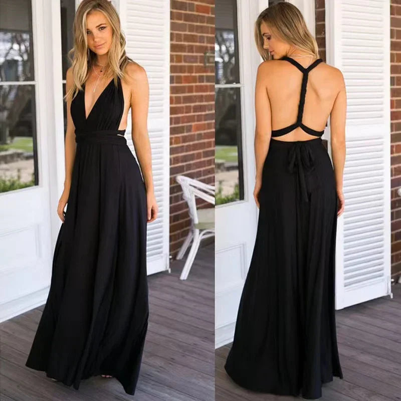 Infinity Damesjurk Met Lange Rok – Veelzijdige Maxi Jurk Met Wikkelbare Top
