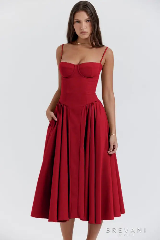 Bustierjurk Met Zandkleurige Flair – Flatterende Zomerjurk Met Elegante Pasvorm