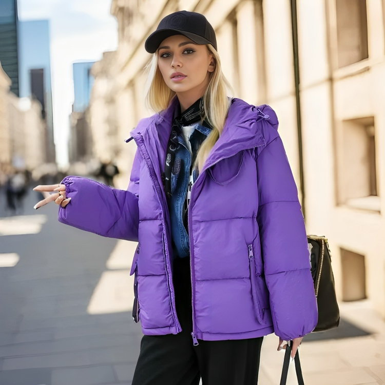 Oversized Gewatteerde Winterjas Met Capuchon – Warme Damesjas Met Dubbele Rits Voor Herfst & Winter