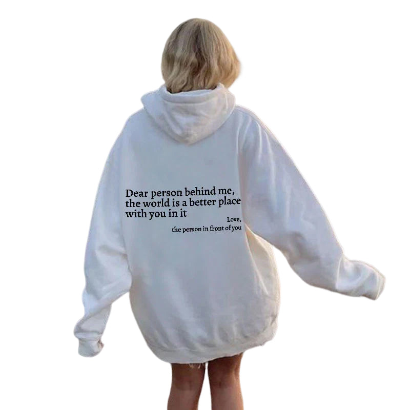 Oversized Hoodie Met Rugtekst – Comfort En Positiviteit In Één Statement Piece