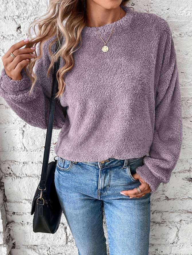 Teddy Fleece Sweater Met Relaxed Fit – De Ultieme Cosy Essential Voor Stijlvolle Comfortdagen