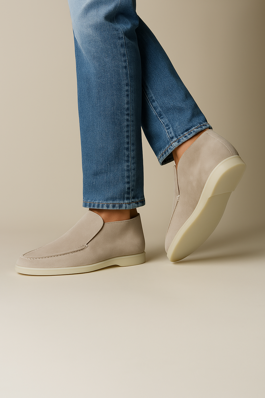 Elegante Hoge Suède Loafers Voor Stijlbewuste Mannen – Tijdloze Klasse Voor Elke Gelegenheid.