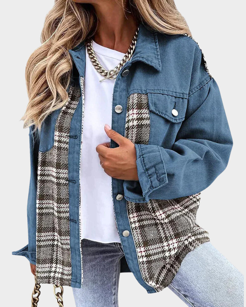 Overshirt Met Geruite Inzetstukken – Trendy Mix Van Casual En Klassiek Voor Het Tussenseizoen