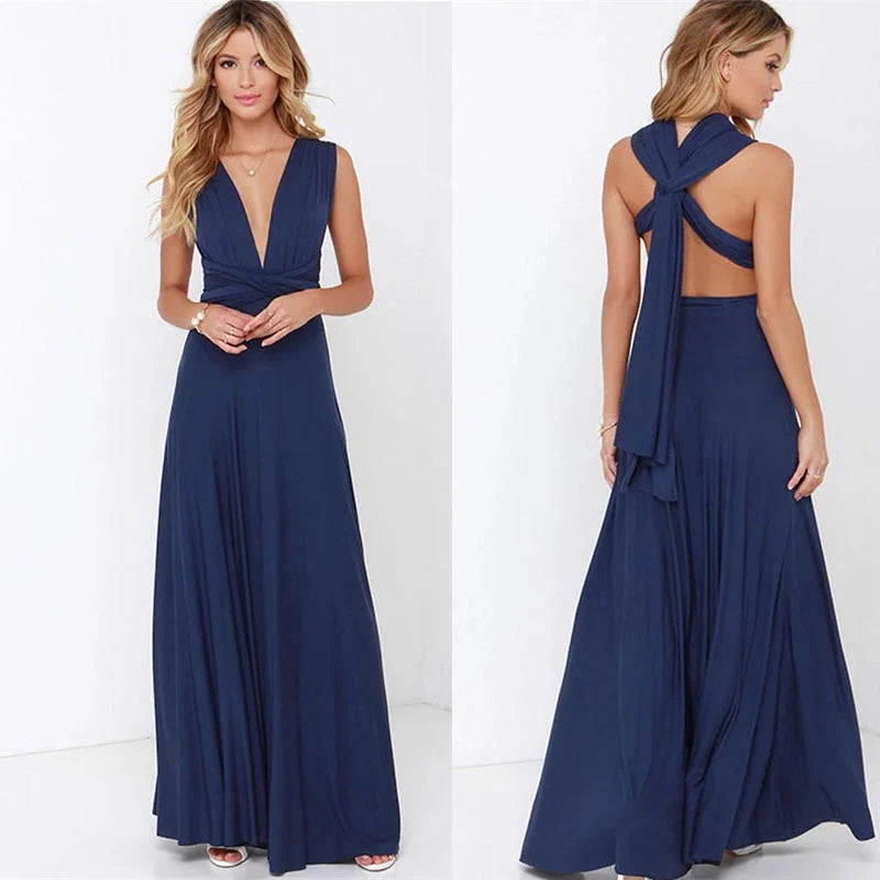 Infinity Damesjurk Met Lange Rok – Veelzijdige Maxi Jurk Met Wikkelbare Top