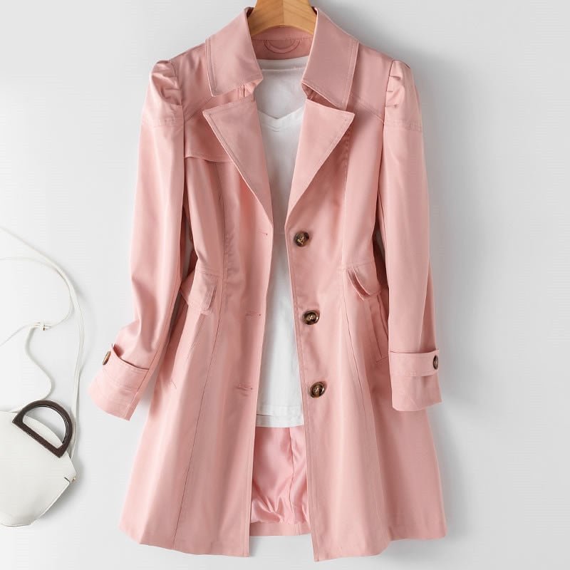 Elegante Trenchcoat Voor Dames – Ideaal Voor Lente En Herfst