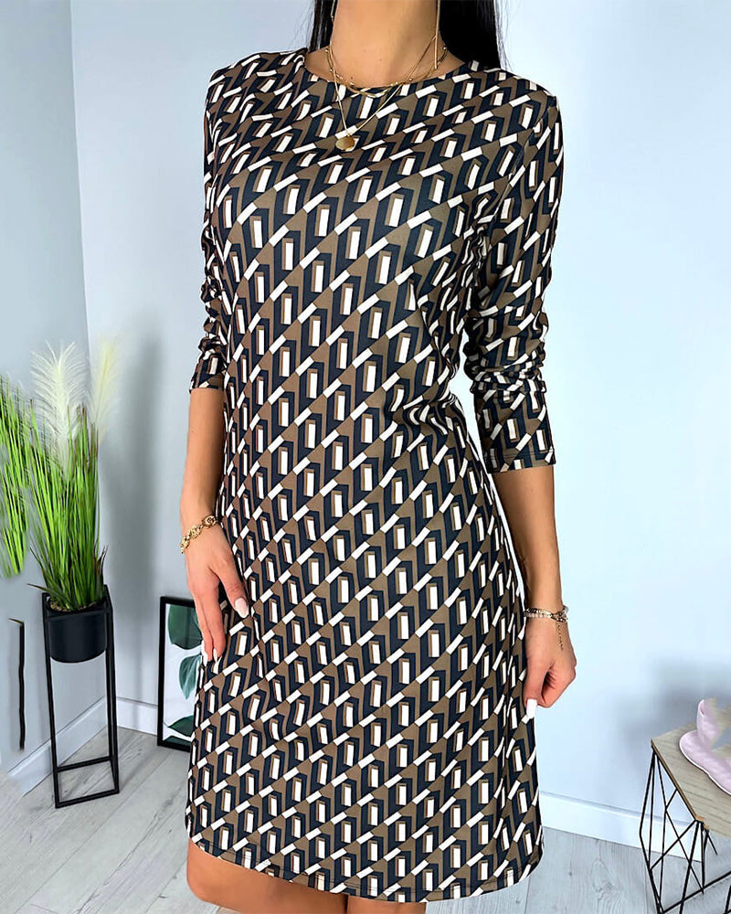 Mini-Jurk Met Grafische Print – Opvallende Stijl Met Retro Flair