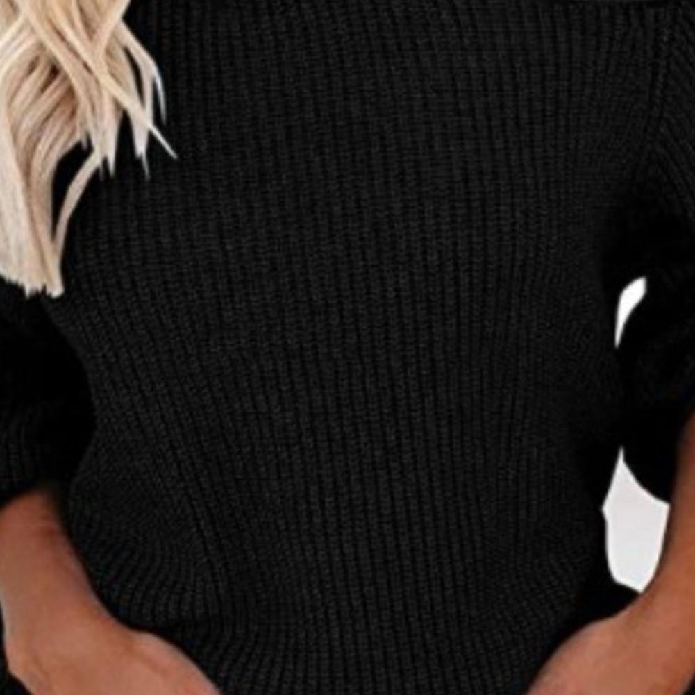 Gebreide Trui Met Asymmetrische Halslijn – Trendy Off-Shoulder Stijl Voor Herfst & Winter