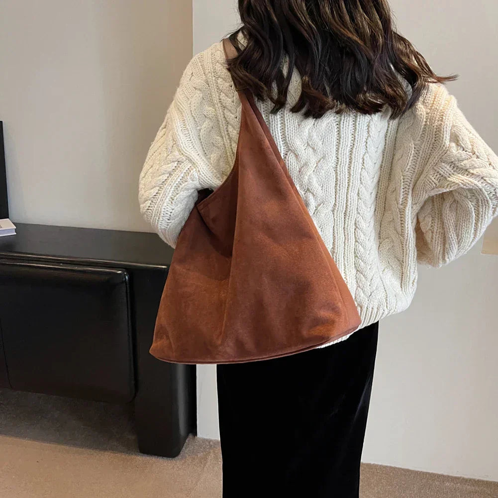 Suède Totebag Voor Dames – Minimalistisch Design, Comfortabel & Ruim Voor Elke Dag