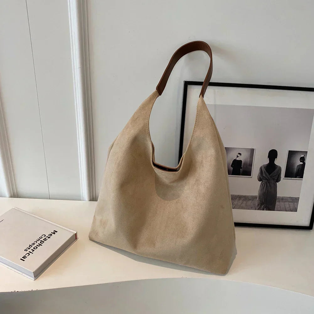 Suède Totebag Voor Dames – Minimalistisch Design, Comfortabel & Ruim Voor Elke Dag