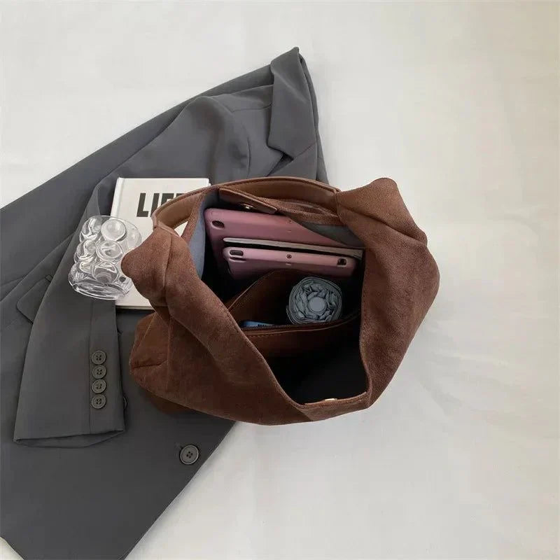 Suède Totebag Voor Dames – Minimalistisch Design, Comfortabel & Ruim Voor Elke Dag