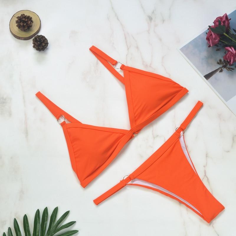 Dames bikini met verstelbare bandjes – stevige pasvorm & minimalistisch design