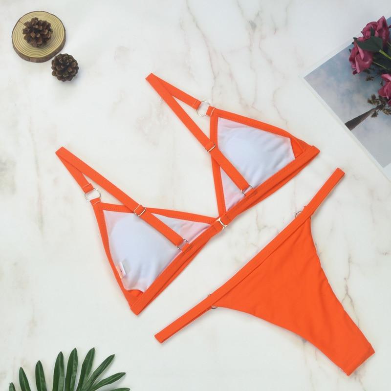 Dames bikini met verstelbare bandjes – stevige pasvorm & minimalistisch design
