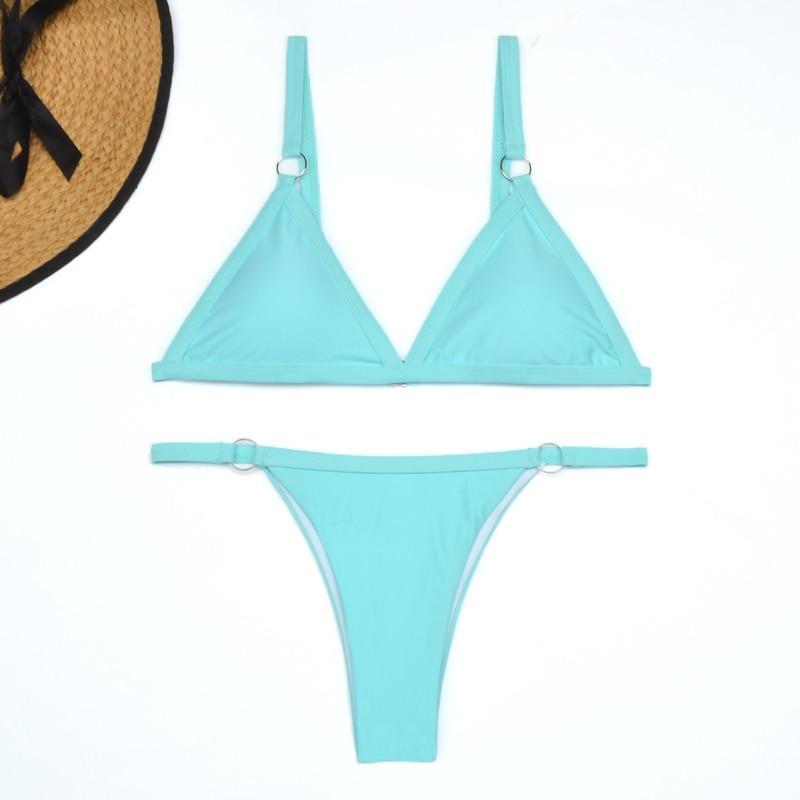 Dames bikini met verstelbare bandjes – stevige pasvorm & minimalistisch design
