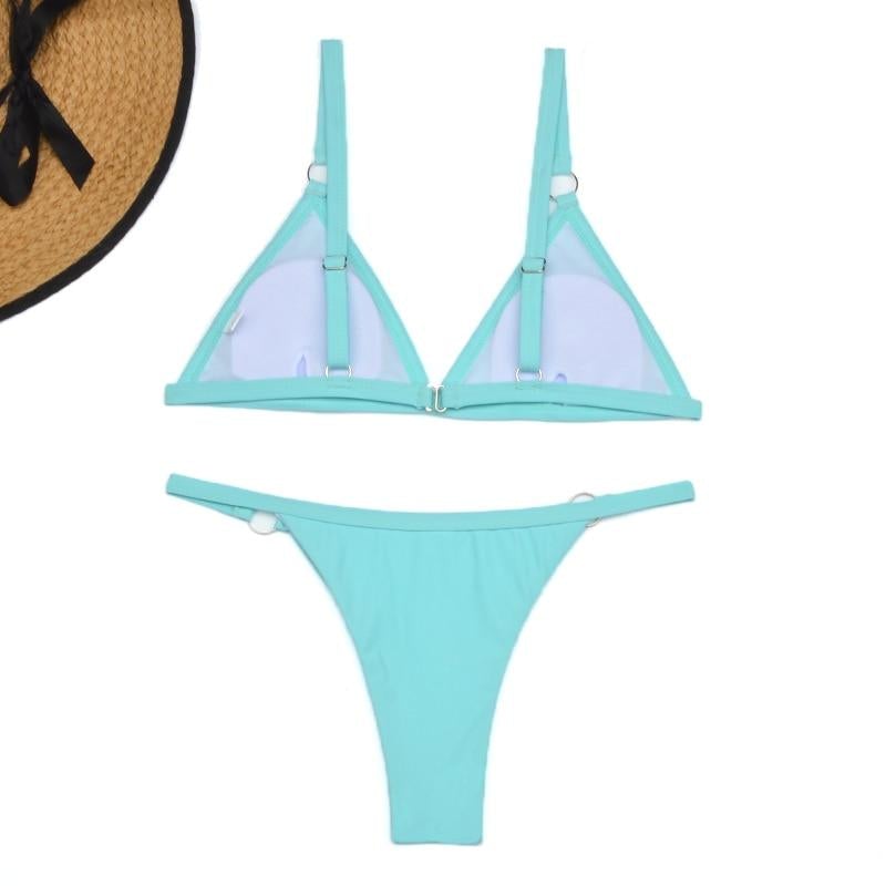 Dames bikini met verstelbare bandjes – stevige pasvorm & minimalistisch design