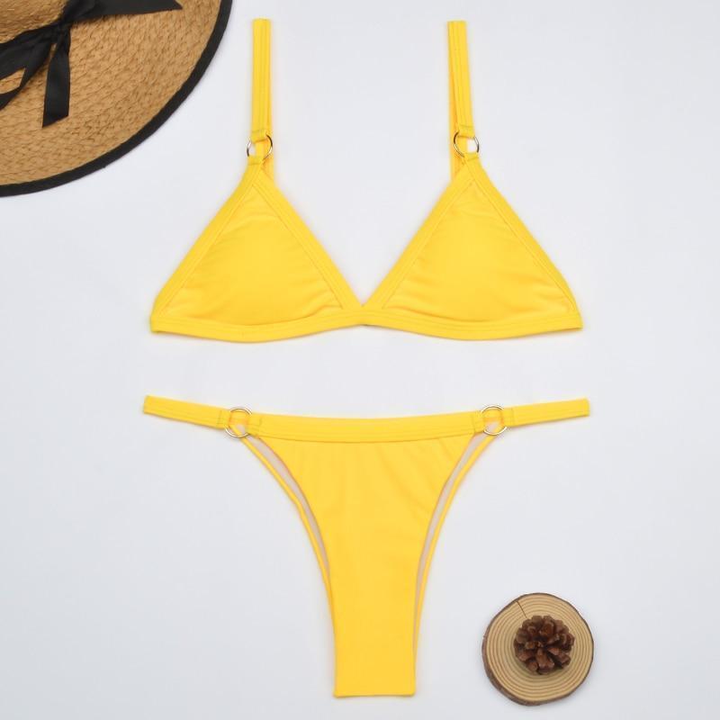Dames bikini met verstelbare bandjes – stevige pasvorm & minimalistisch design