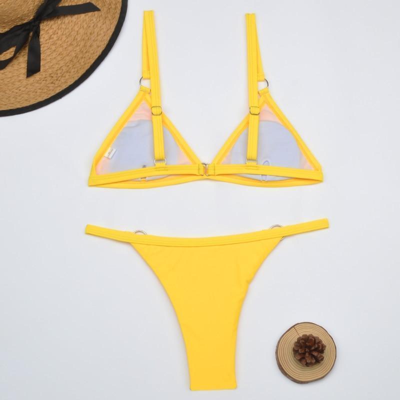 Dames bikini met verstelbare bandjes – stevige pasvorm & minimalistisch design