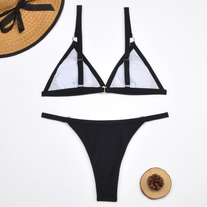 Dames bikini met verstelbare bandjes – stevige pasvorm & minimalistisch design