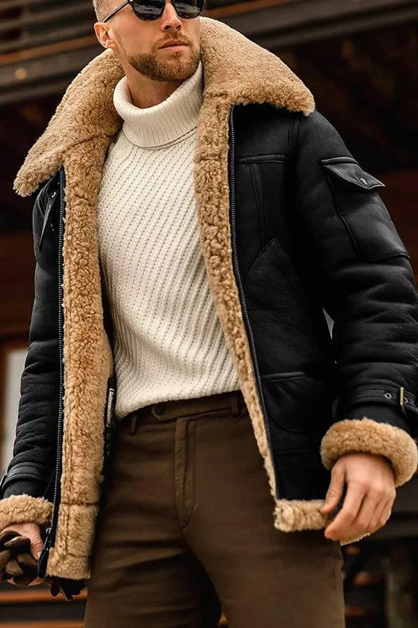 Luxe Sherpa Aviator Jas