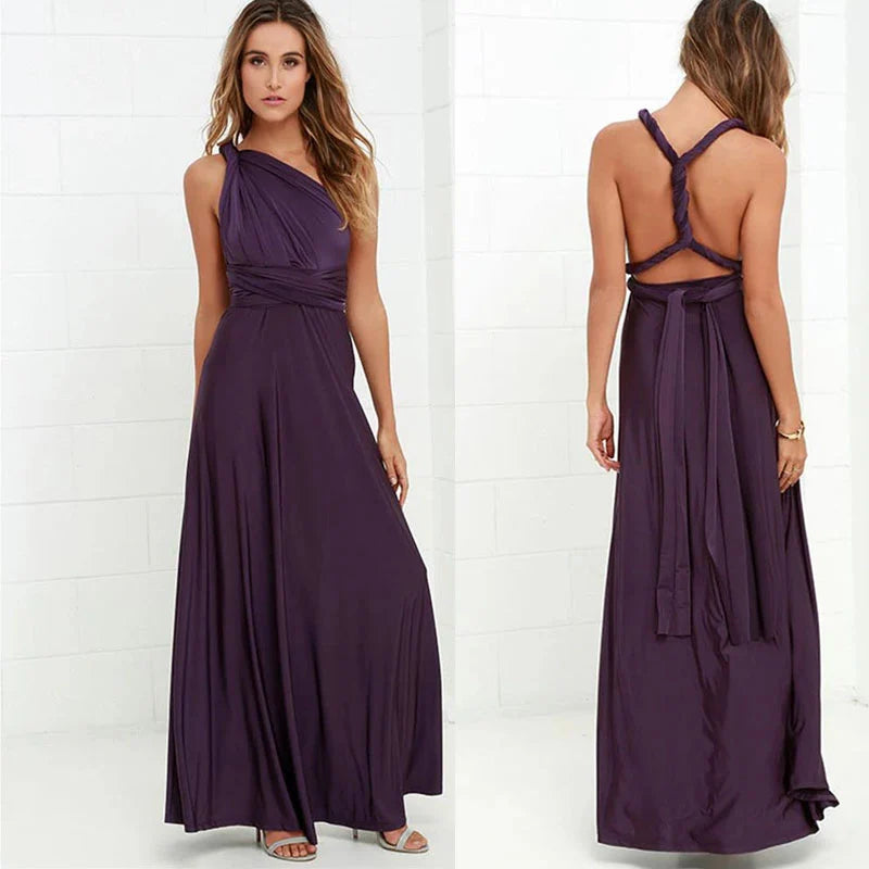 Infinity Damesjurk Met Lange Rok – Veelzijdige Maxi Jurk Met Wikkelbare Top