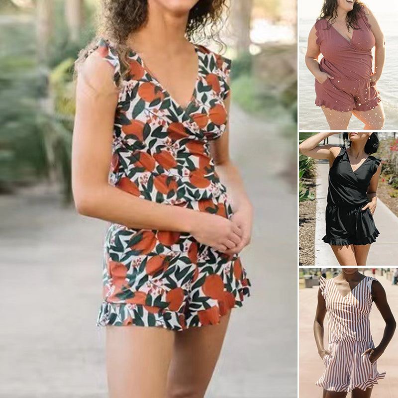 Wrap Badpak Met Bloemenprint – Flatterend En Vrouwelijk Stranditem