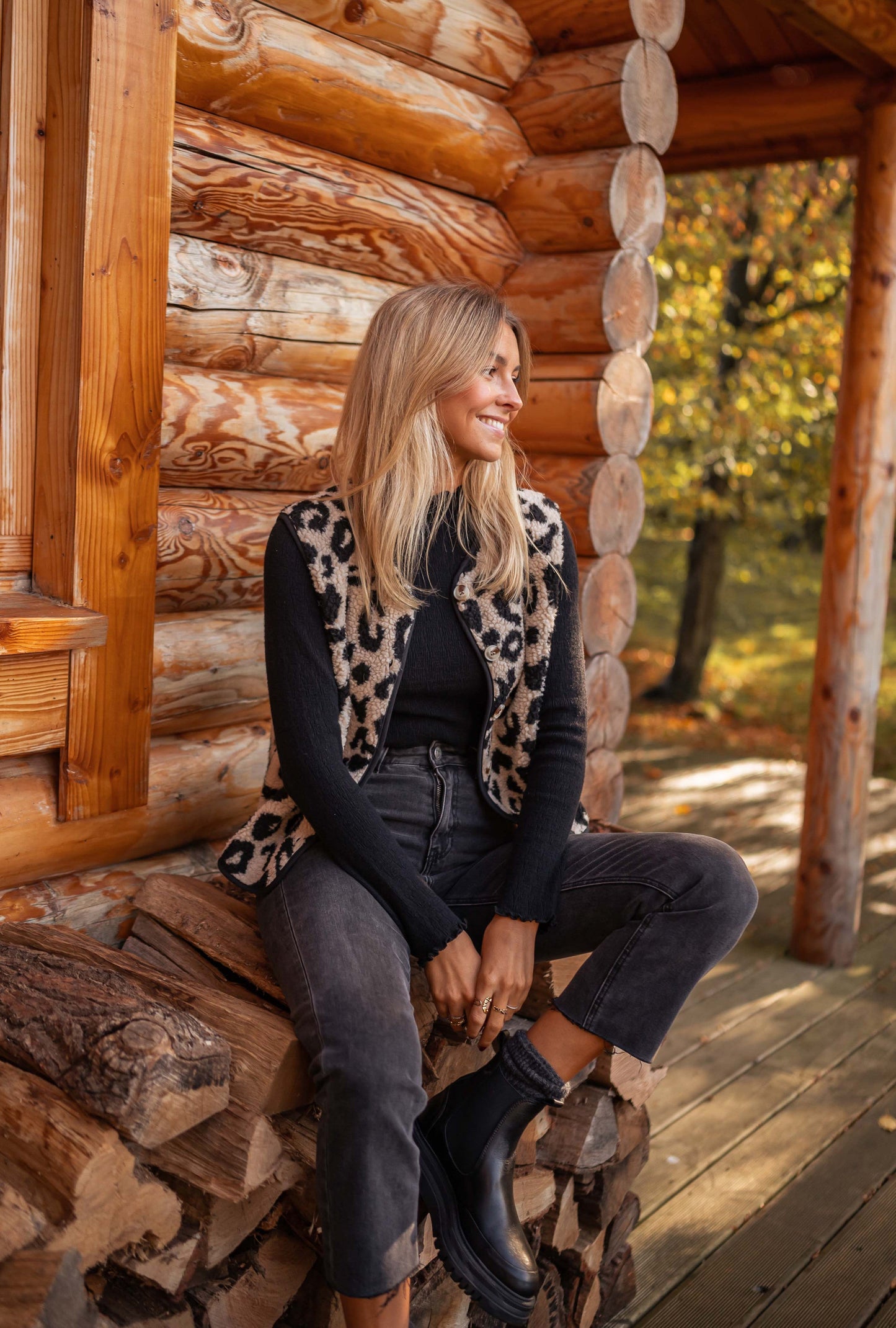 Mouwloze Vest Met Luipaardprint