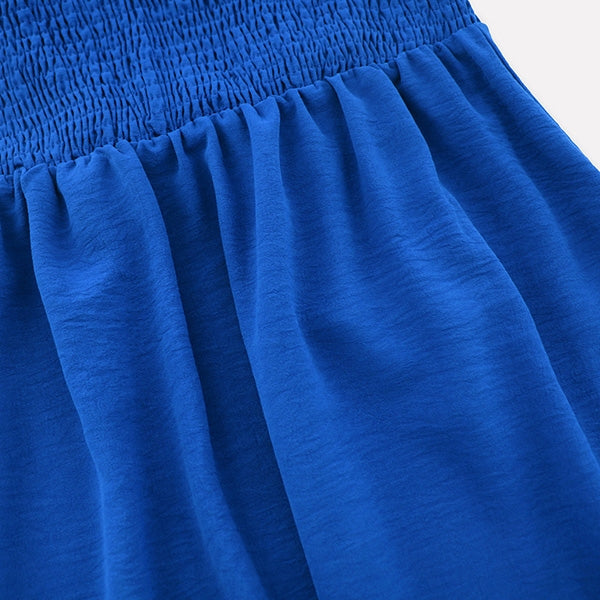 Maxi Zomerjurk Met Gesmokte Top En Halternek – Elegantie Met Een Casual Twist