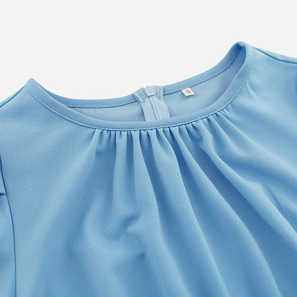 Elegante Midi-Jurk Met Pofmouwen En Overslagrok – Vrouwelijk En Flatterend In Elke Situatie