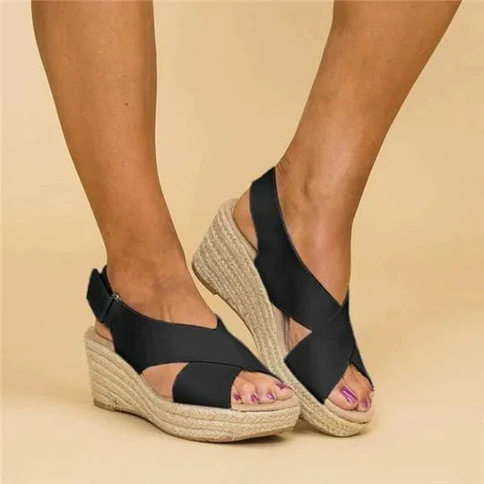 Sandaal met sleehak voor dames – ademend, lichtgewicht & pijnvrij lopen – voorjaar & zomer