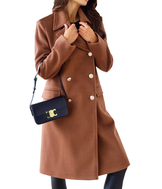 Luxe Double-Breasted Trenchcoat Met Gouden Knopen – Iconische Statement Jas Voor Herfst En Lente