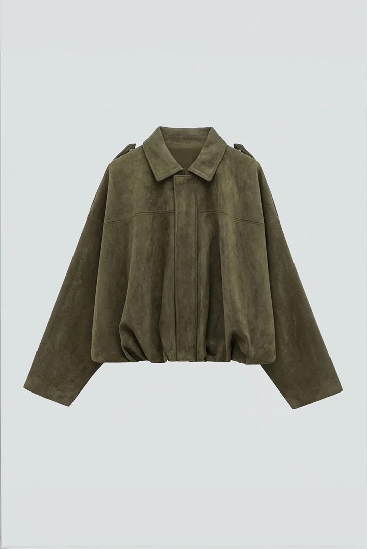 Dames Oversized Suède Jas