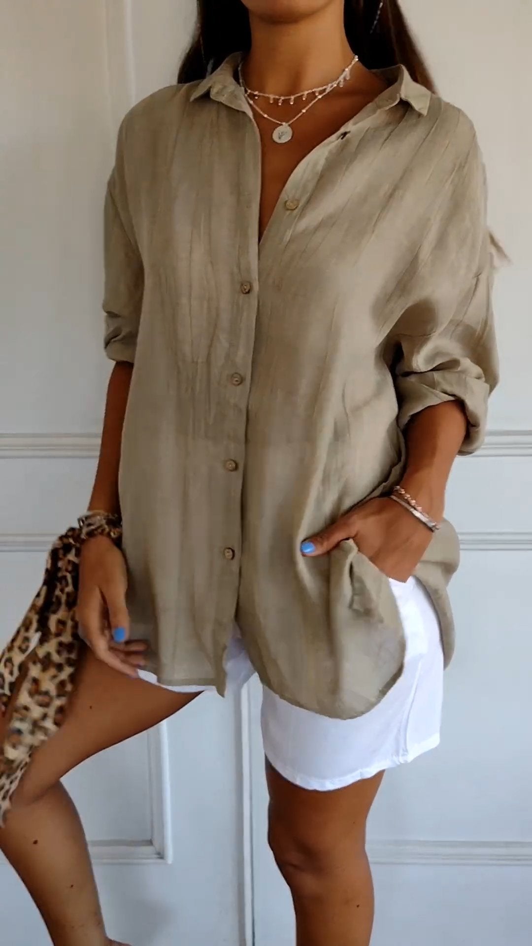 Casual Damesblouse Met Knopen – Voor Lente, Zomer En Herfst