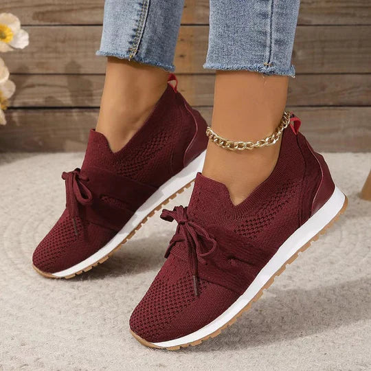 Dames Sneaker Ademend Mesh – Lichtgewicht, Vetersluiting & Voorjaar & Zomer