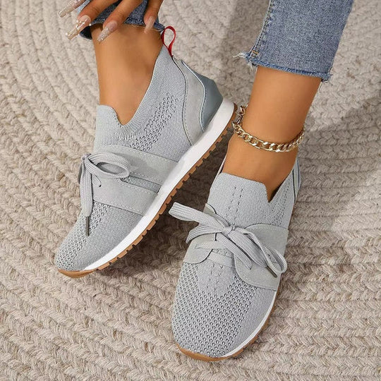 Dames Sneaker Ademend Mesh – Lichtgewicht, Vetersluiting & Voorjaar & Zomer