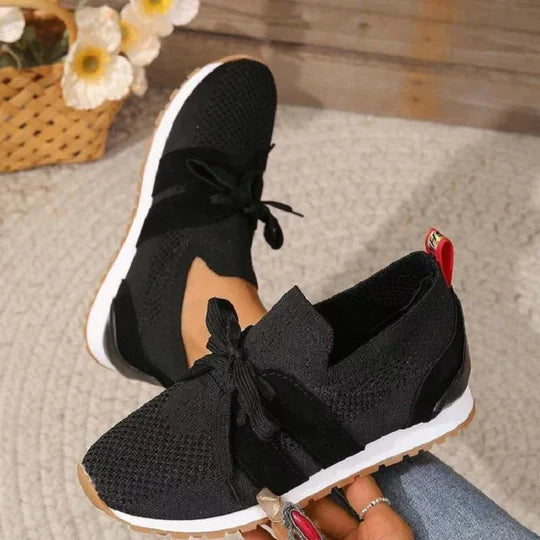Dames Sneaker Ademend Mesh – Lichtgewicht, Vetersluiting & Voorjaar & Zomer