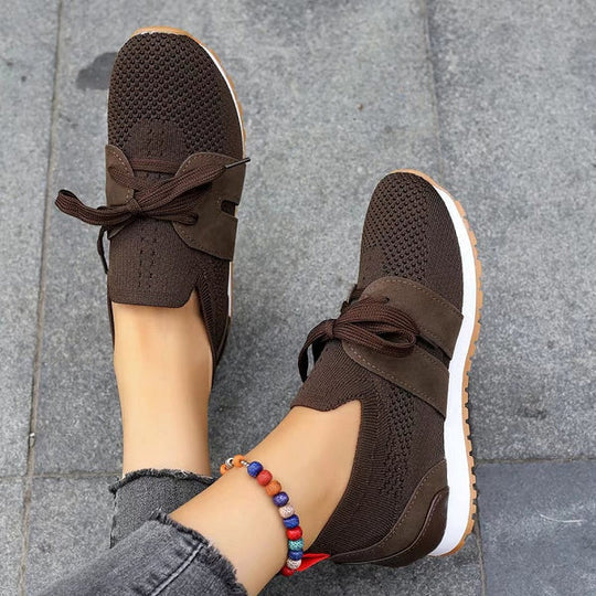 Dames Sneaker Ademend Mesh – Lichtgewicht, Vetersluiting & Voorjaar & Zomer