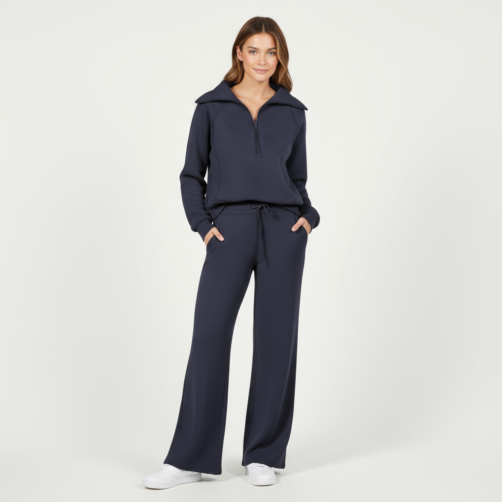 Comfy Co-Ord Met Ritstop