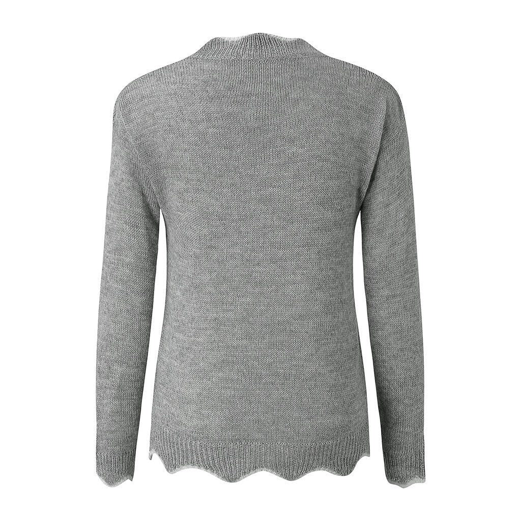 Zachte Damestrui Met Geschulpte V-Hals – Cosy-Chic Herfsttrui Met Speels Detail