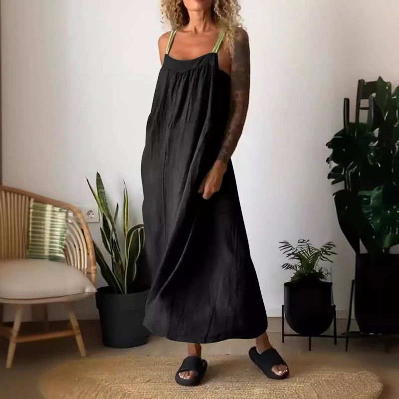 Dames Laagjesjurk Met Kleine-Bandjes En Losse Pasvorm – Lente, Zomer En Vakantie