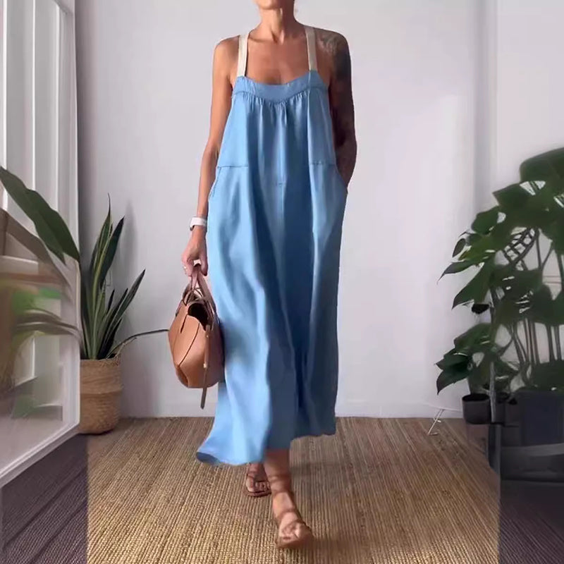 Dames Laagjesjurk Met Kleine-Bandjes En Losse Pasvorm – Lente, Zomer En Vakantie