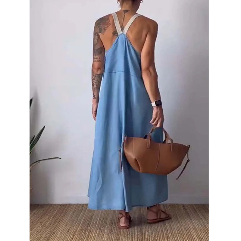 Dames Laagjesjurk Met Kleine-Bandjes En Losse Pasvorm – Lente, Zomer En Vakantie