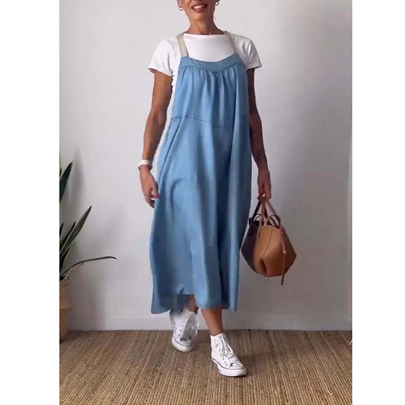 Dames Laagjesjurk Met Kleine-Bandjes En Losse Pasvorm – Lente, Zomer En Vakantie