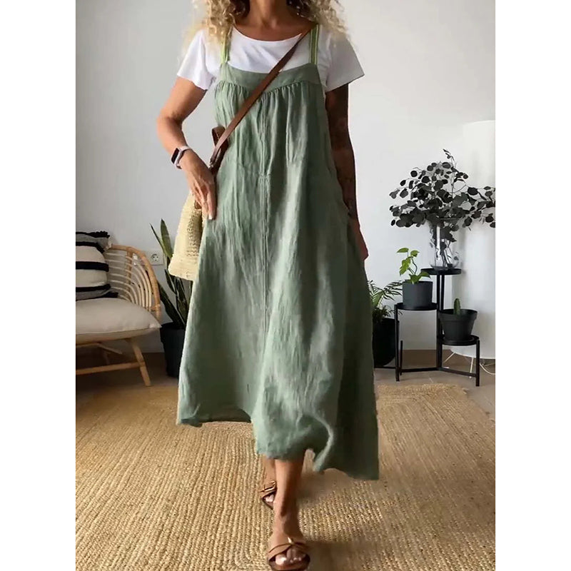 Dames Laagjesjurk Met Kleine-Bandjes En Losse Pasvorm – Lente, Zomer En Vakantie